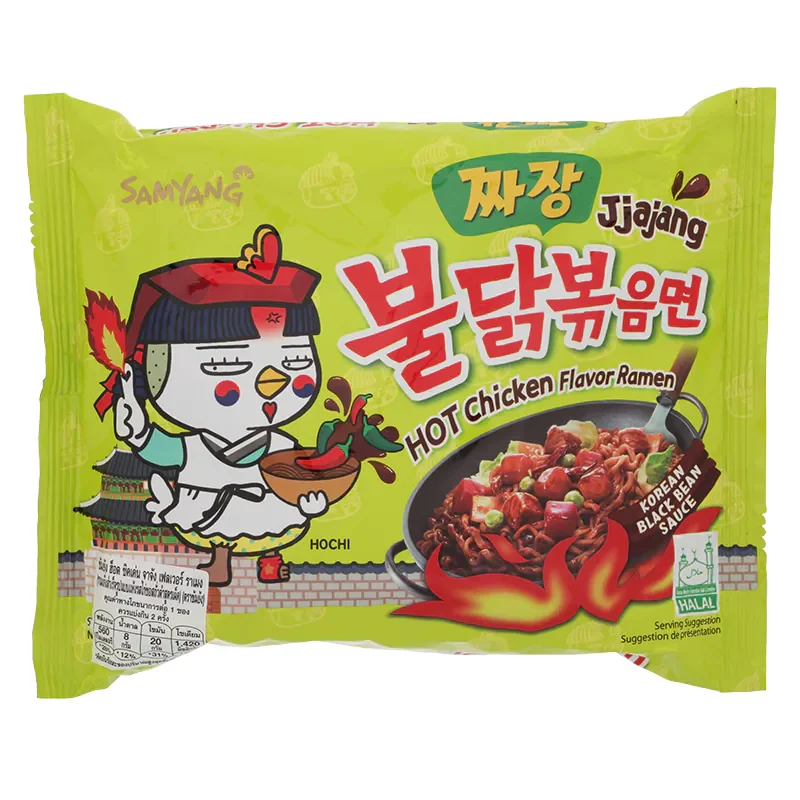 نودل کره ای سامیانگ samyangeمدل 140g Hot Chicken Jjajang Flavor Ramen